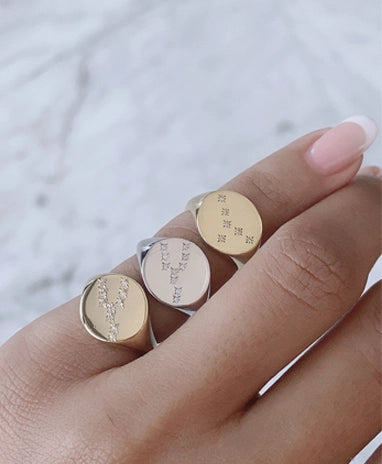 Zodiac Constellations Pinky Ring