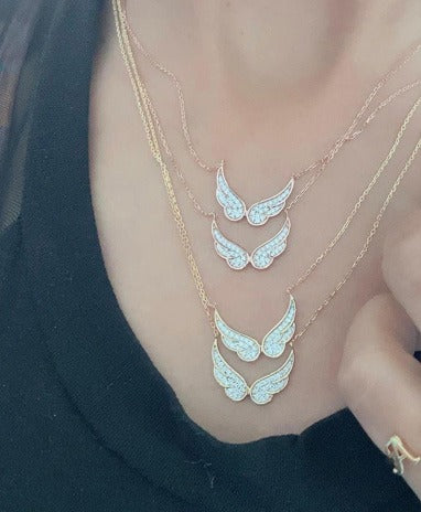 Diamond Angel Wings Necklace