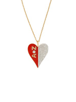 Load image into Gallery viewer, Half and Half Full Heart Necklace
