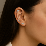 Load image into Gallery viewer, Drops of Radiance Multi Diamond Curve Piercing
