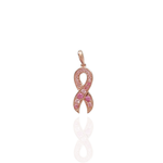 Load image into Gallery viewer, 18k Rose Gold Breast Cancer Charm / Pendant
