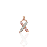 Load image into Gallery viewer, 18k Rose Gold Breast Cancer Charm / Pendant
