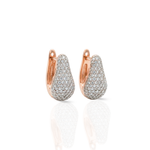 Load image into Gallery viewer, Pave Diamond Teardrop Huggies