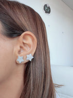 Load image into Gallery viewer, WILDERNESS LARGE DIAMOND STAR EARRINGS
