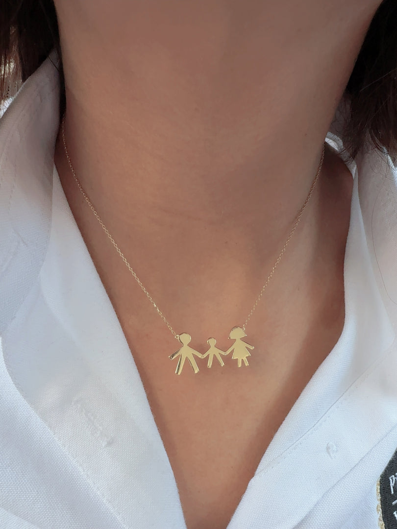 Gold Family Necklace