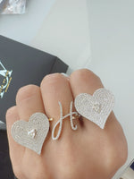 Load image into Gallery viewer, Amour Bedazzled Heart Ring
