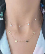 Load image into Gallery viewer, Sentiments Spaced Out Initial Necklace
