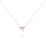 Load image into Gallery viewer, Wilderness Diamond Bow Necklace
