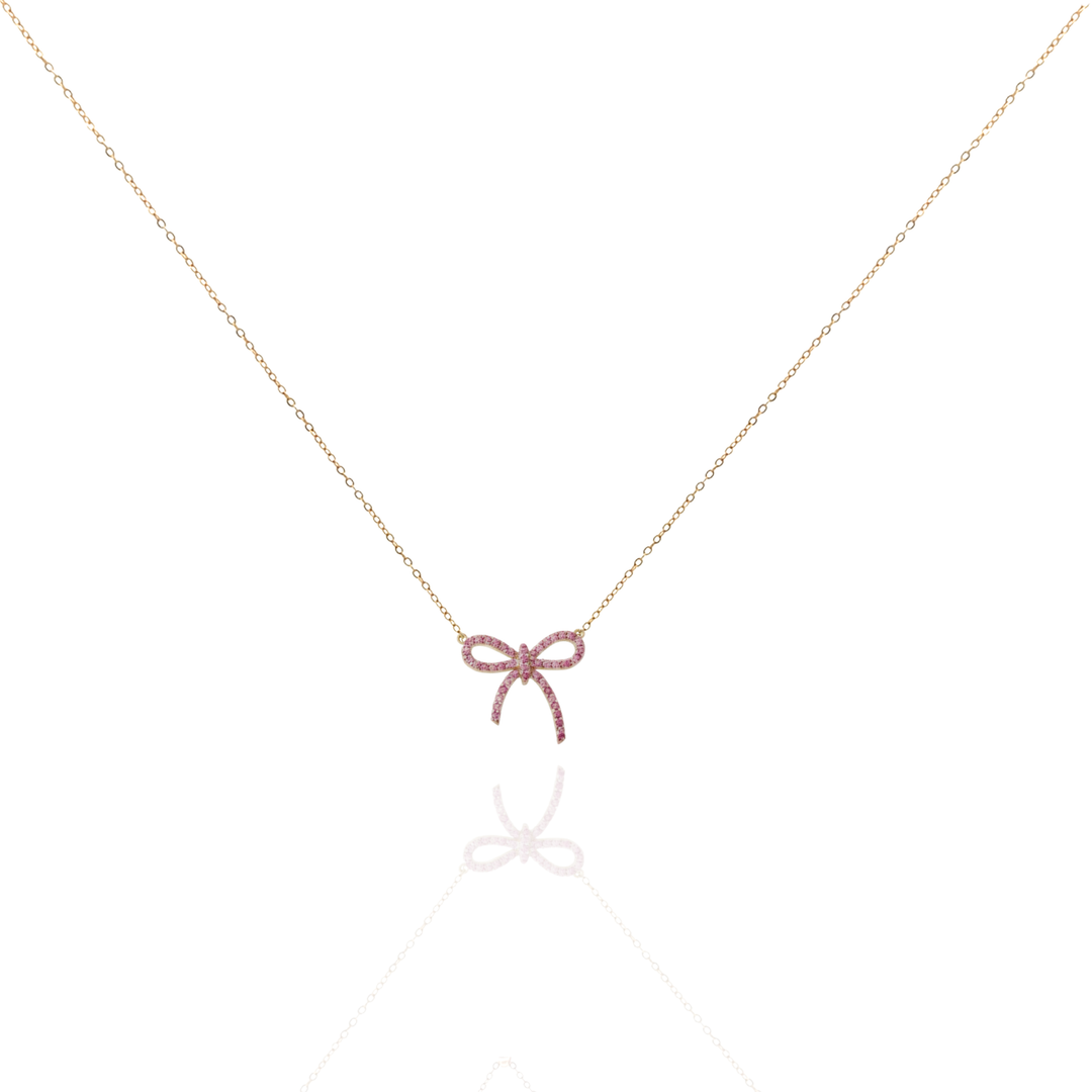 Wilderness Diamond Bow Necklace