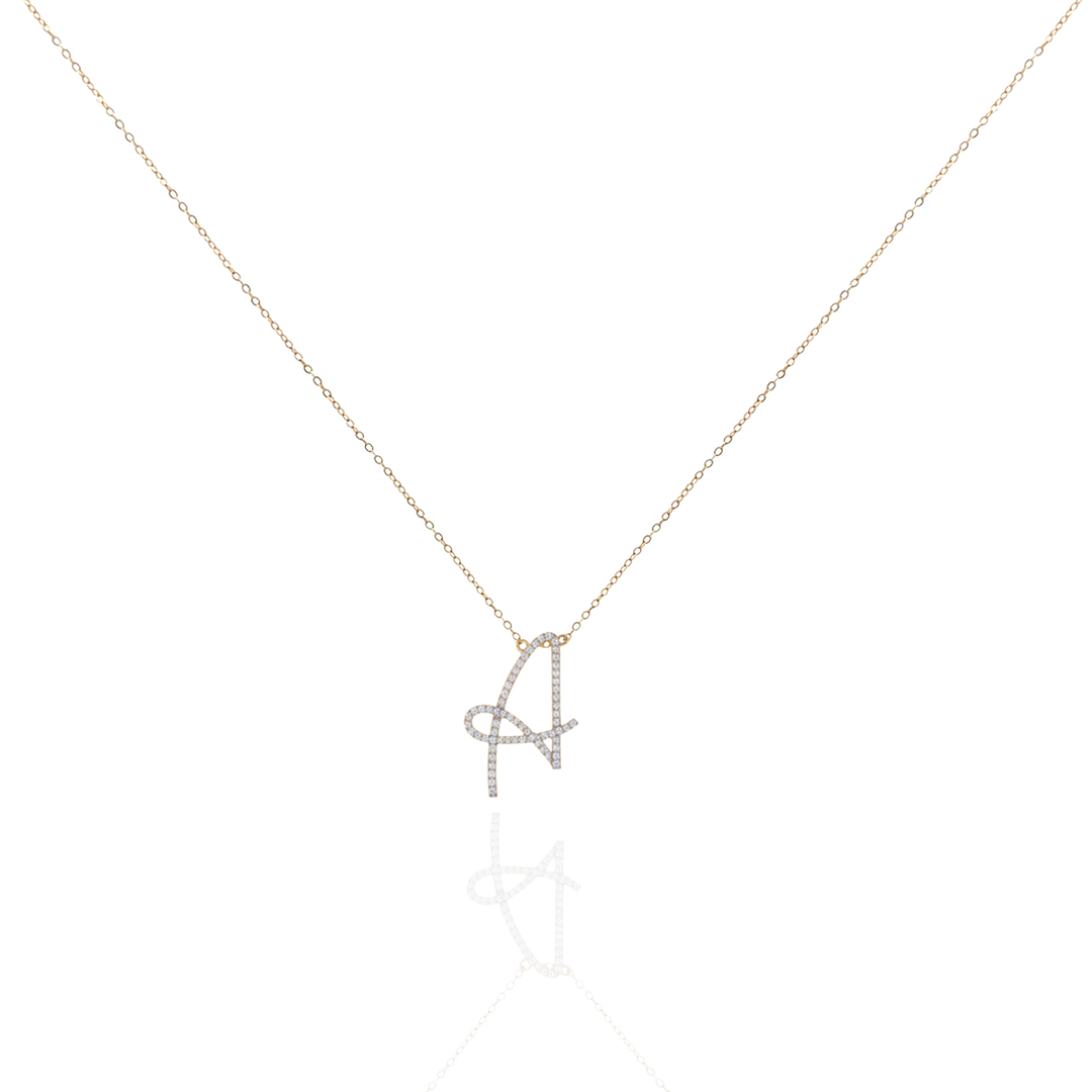 Sentiments Jumbo Alphabet Diamond Necklace