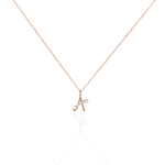 Load image into Gallery viewer, Dual Script Diamond Necklace