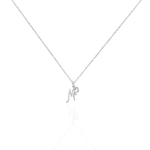 Load image into Gallery viewer, Dual Script Diamond Necklace