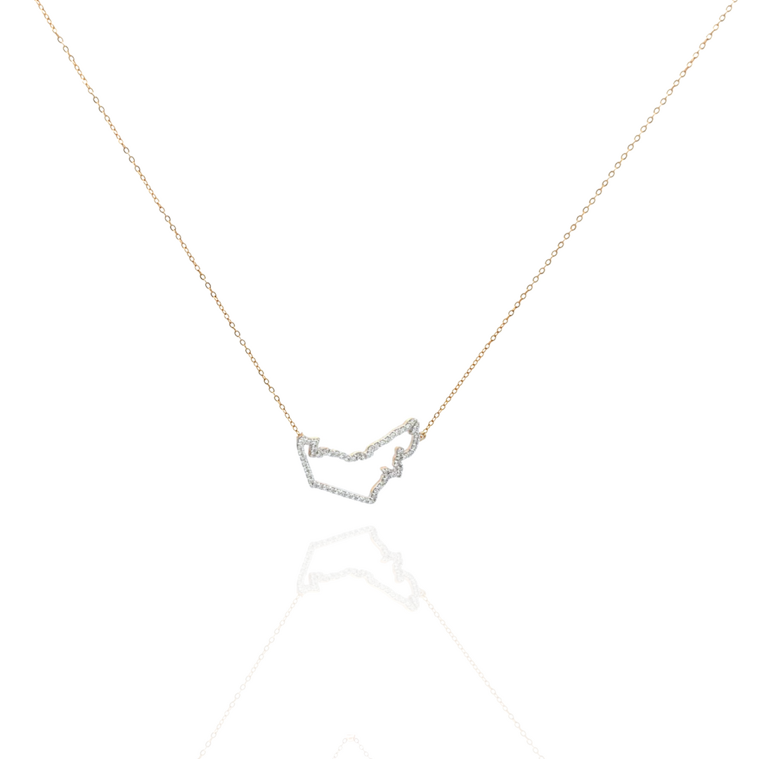 World Map Necklace