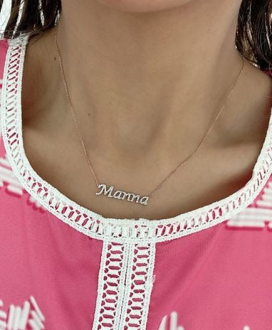 One Name Necklace - Diamond