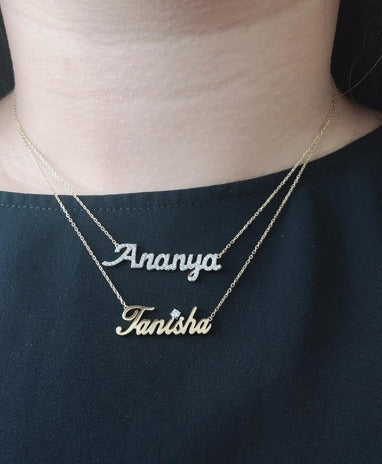 One Name Necklace - Diamond