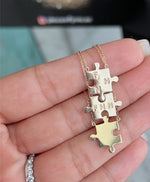 Load image into Gallery viewer, Etched Puzzle Gold Necklace
