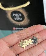 Load image into Gallery viewer, Etched Puzzle Gold Necklace
