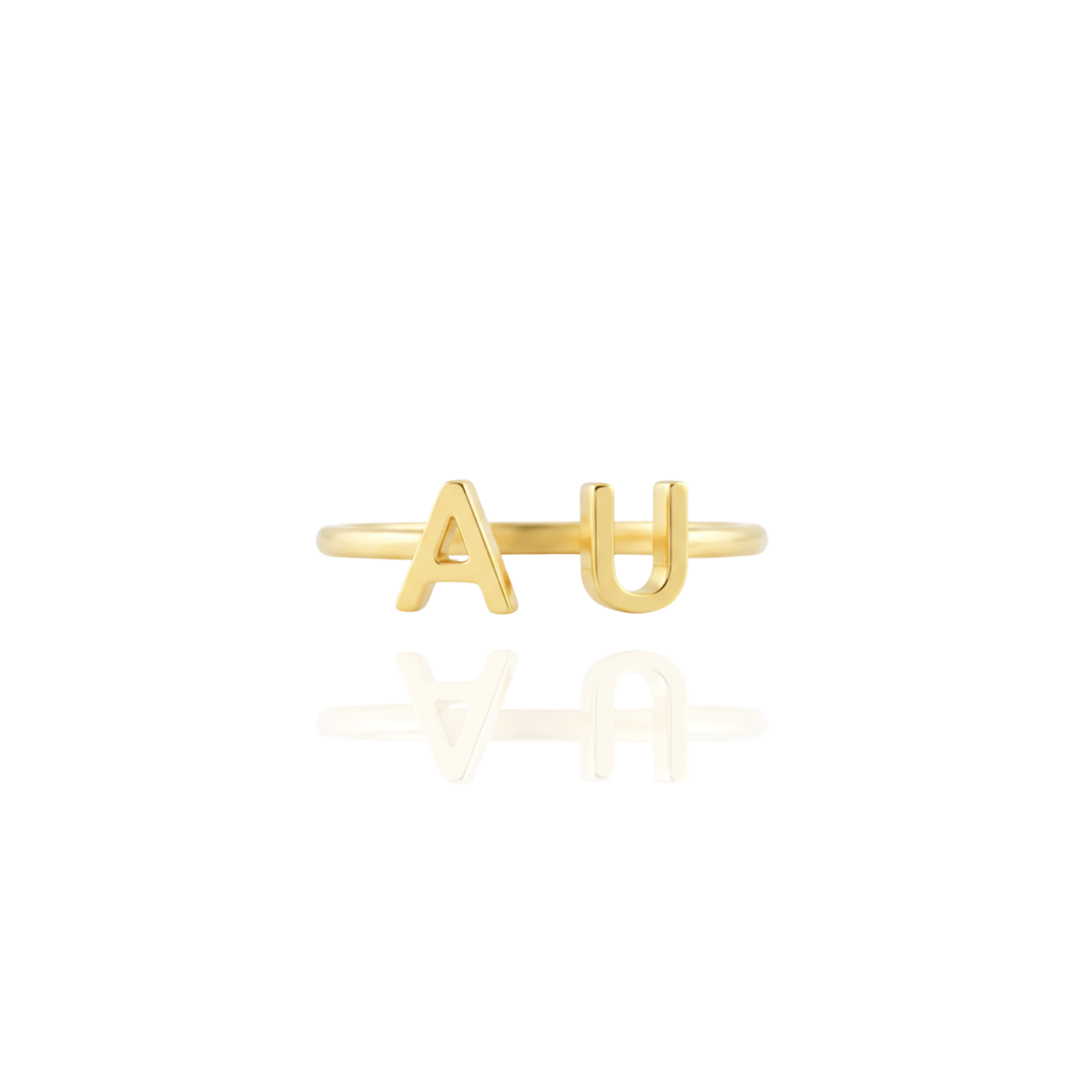 Sentiments Two Alphabets Ring