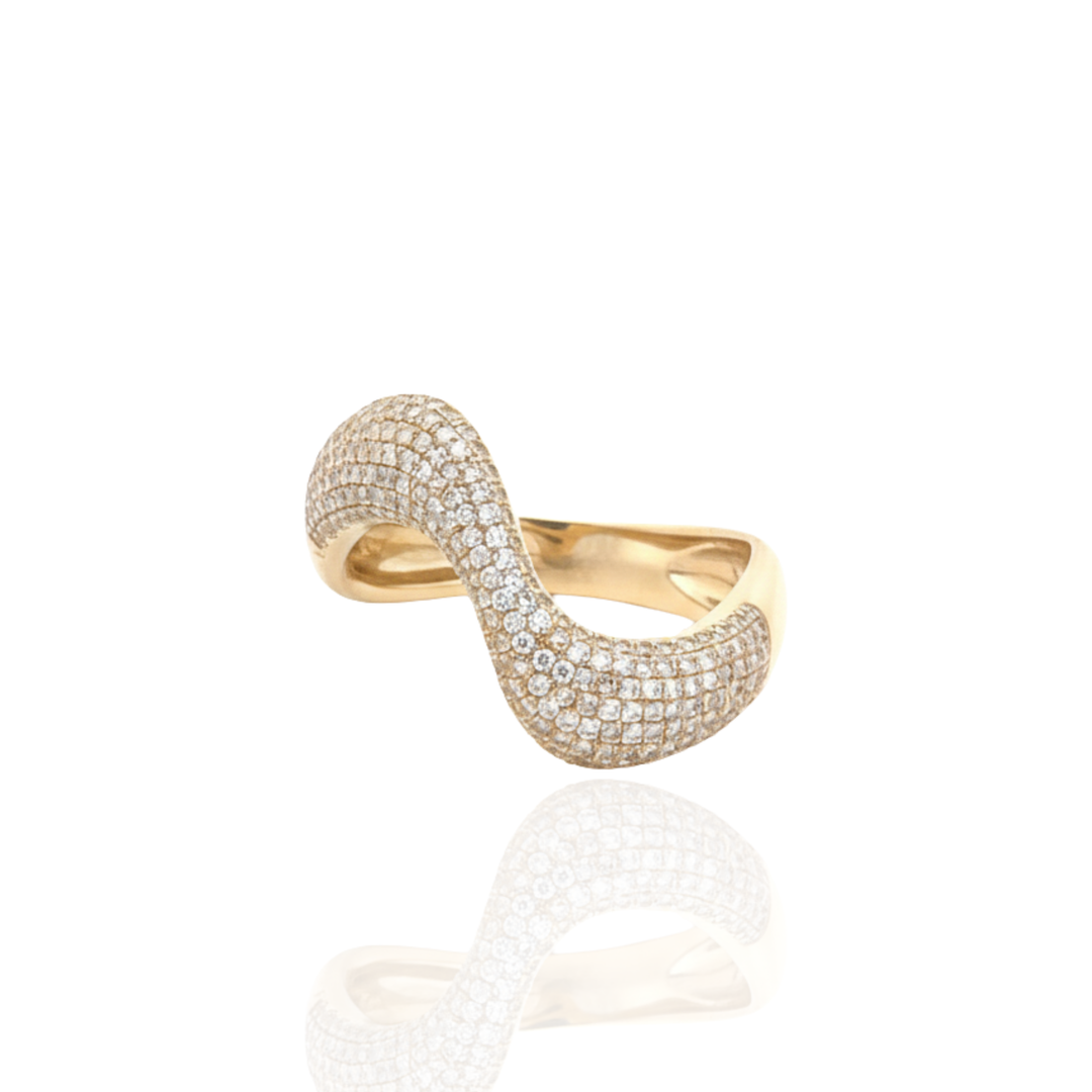 Sinuous Gold Statement Ring