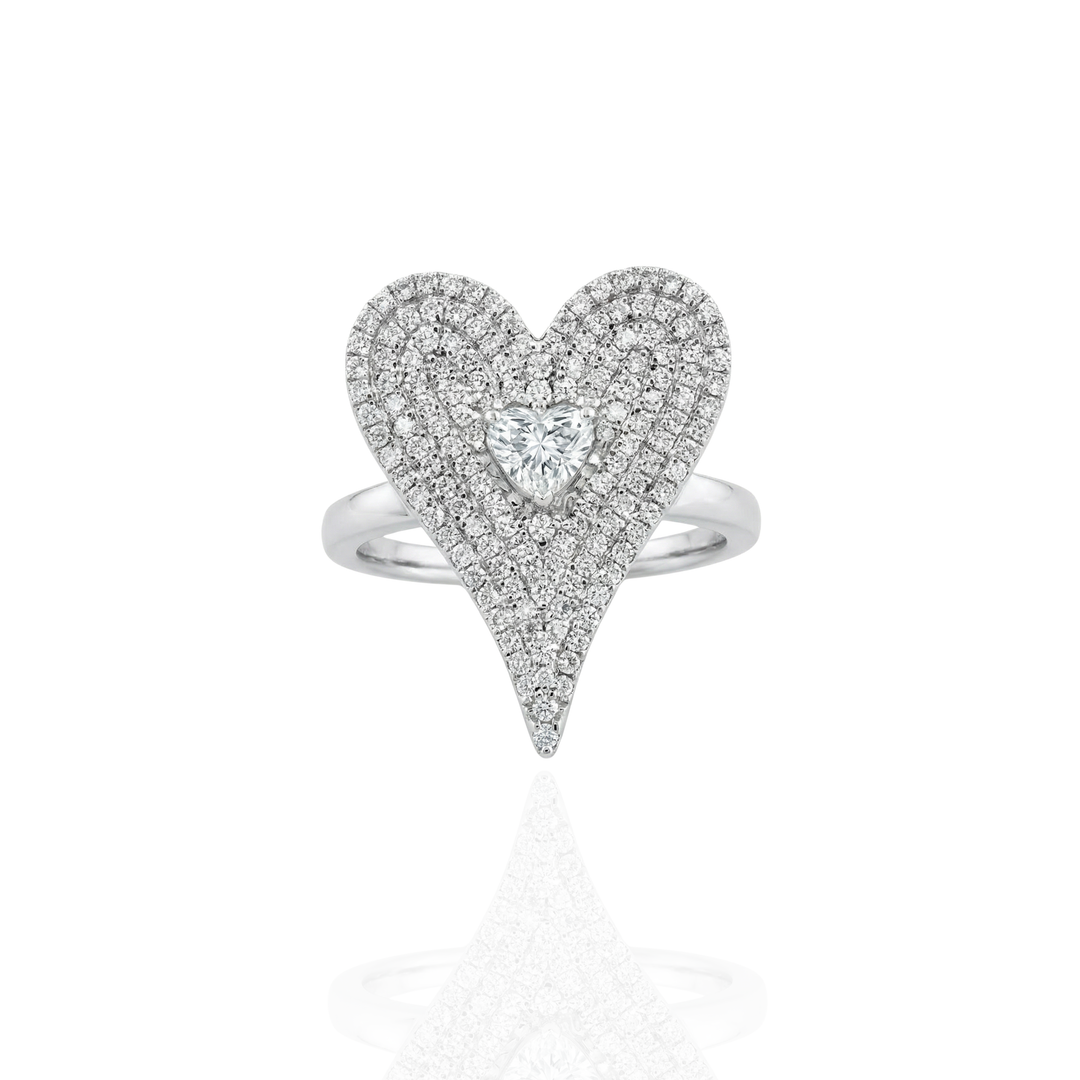 Amara Bedazzled Heart Ring