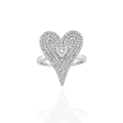 Amara Bedazzled Heart Ring