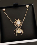 Load image into Gallery viewer, Statement Sunshine Open Close Necklaces with Engraving
