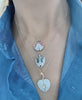 Statement Heart Open Close Necklaces with Engraving