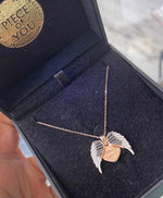 Load image into Gallery viewer, Statement Angel Wings Open Close Necklaces with Engraving
