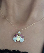 Load image into Gallery viewer, Lady Bird Statement Open Close Necklaces with Engraving
