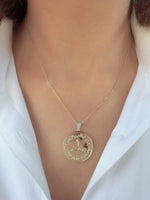 Load image into Gallery viewer, Etched Dirham Coin Necklace
