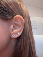 Load image into Gallery viewer, Wilderness Star/ Heart Outline Ear Studs
