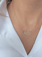 Load image into Gallery viewer, One Name Necklace with Diamond on Dots
