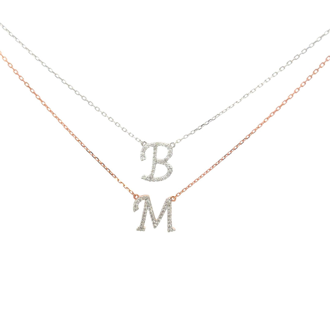 Sentiments Diamonds Alphabet Necklace