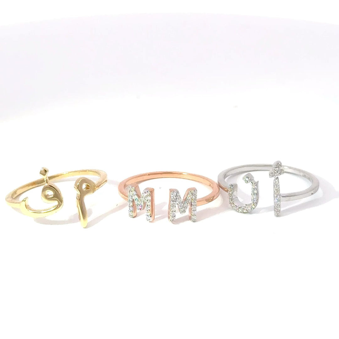 Sentiments Two Alphabets Ring