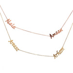 Load image into Gallery viewer, Sentiments Dual Name Necklace
