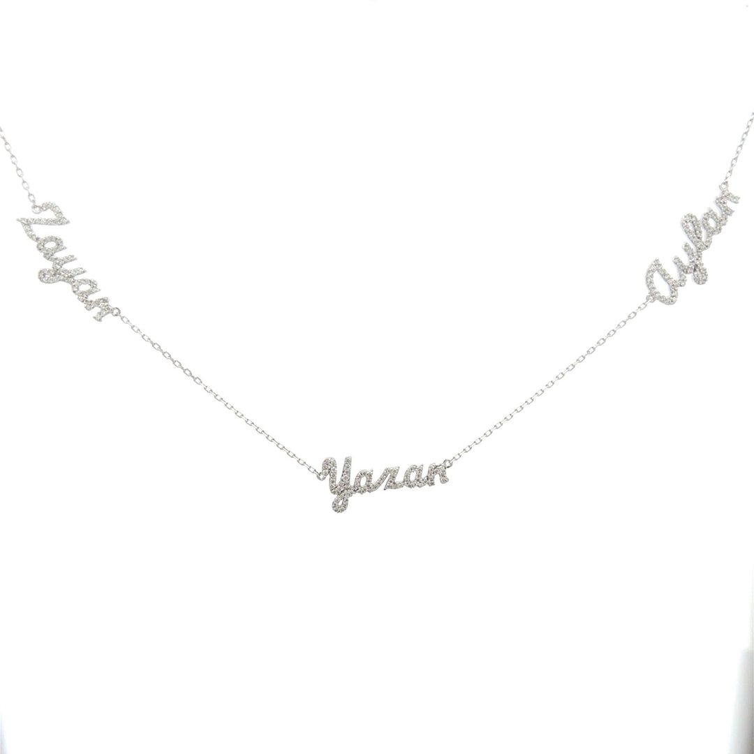 Sentiments Trio Name Necklace