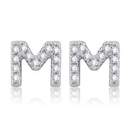 Sentiments Diamond Alphabet Ear Studs