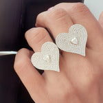 Load image into Gallery viewer, Amour Bedazzled Heart Ring
