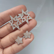 Wilderness Large Diamond Star Earrings