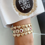 Load image into Gallery viewer, Geometric Multi-Gem Diamond Bracelet
