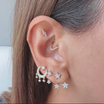 Load image into Gallery viewer, Starry Constellation Jacket Earring
