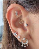 Load image into Gallery viewer, Mini Starburst Diamond Studs
