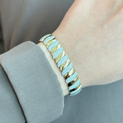 Spiral Sparkle Diamond Bracelet