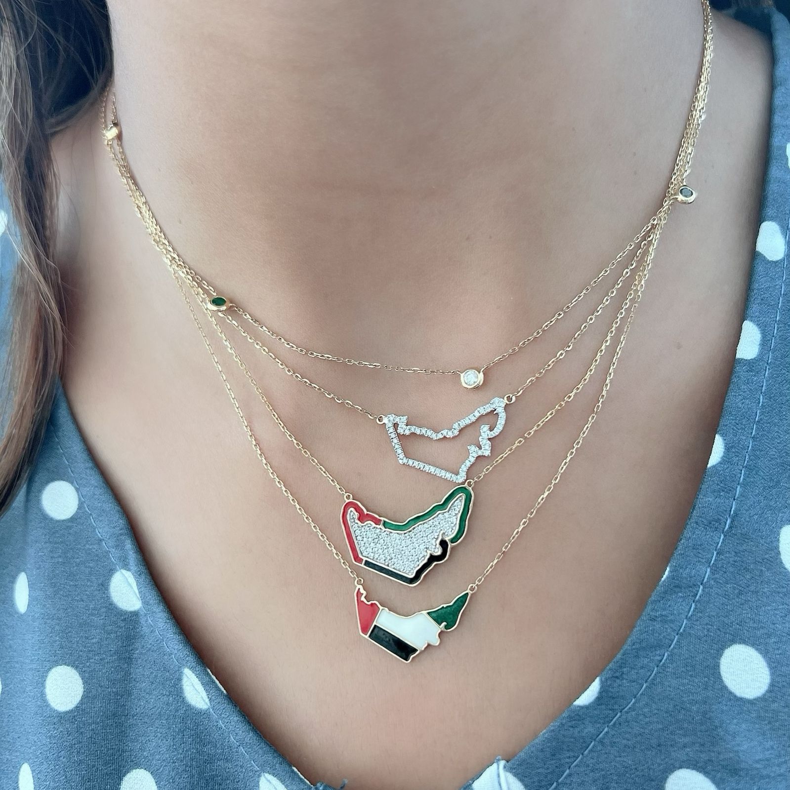 UAE Heritage Outline Necklace