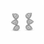 Load image into Gallery viewer, Drops of Radiance Statement 3 Pear Diamond Ear Studs