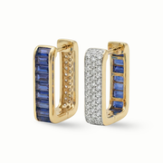 iamond huggie earrings 18K gold women Dubai