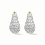 Teardrop diamond earrings 18K gold women Dubai
