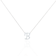 Diamond initial pendant necklace for women in Dubai personalised fine diamond jewellery with free delivery in UAE