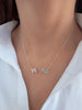 Diamond and Enamel Name necklace