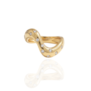 18K gold statement ring for women Dubai